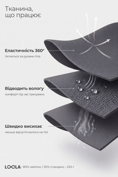 Лосини Loola з високою посадкою та кишенею графітові матові LL040103 фото