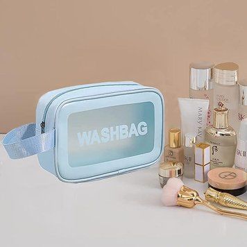Жіноча косметичка WASHBAG 26х15х10 см блакитний 7854216 фото