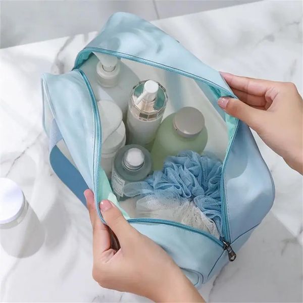 Жіноча косметичка WASHBAG 26х15х10 см блакитний 7854216 фото