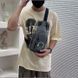 Мужская портативная сумка через плечо, Рюкзак нагрудный 30х16х6 см (Серый) 5642172 фото 8