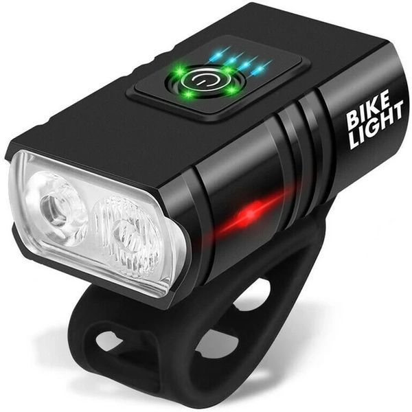 Акумуляторний велосипедний ліхтар USB Bike Light BK-02, Велофара на кермо велосипеда Black 4123100 фото